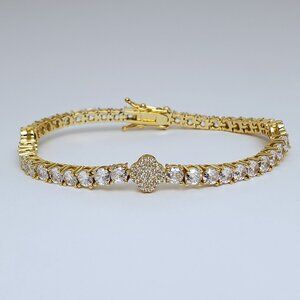 14K Gold 2ct Diamond Womens 8" Tennis Bracelet Ladies 14 Karat Silver Jewelry